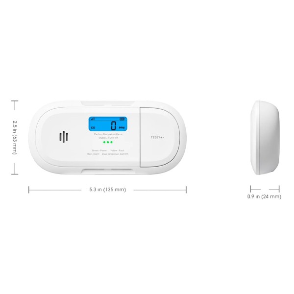 Acquista X-SENSE XC01-WR Rilevatore di CO автономo X-Sense - Consente di collegare 24 rilevatori tramite RF 868MHz - Durata dell