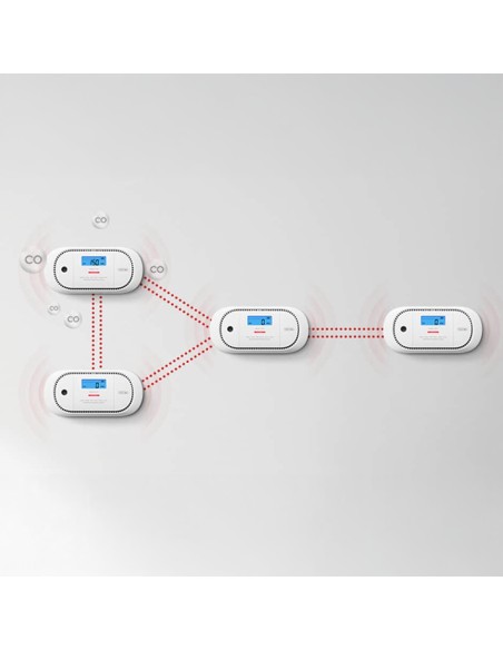 Acquista X-SENSE XC01-WR Rilevatore di CO автономo X-Sense - Consente di collegare 24 rilevatori tramite RF 868MHz - Durata dell