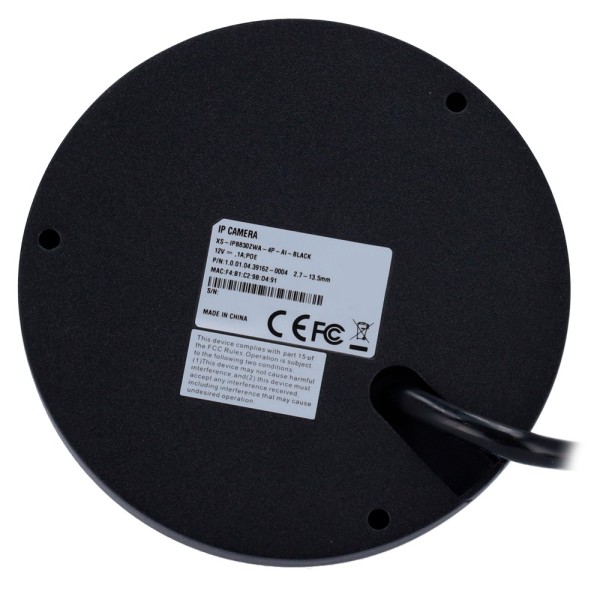 X-Security XS-IPB830ZWA-4P-AI-Black Camera IP X-Security Dome Color Black - 4 Megapixel (2688 × 1520) - Lente 2.713.5 mm / LEDs 