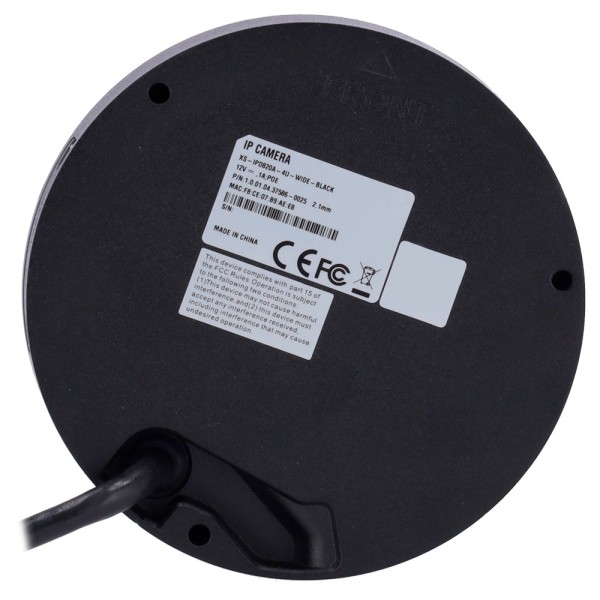 X-Security XS-IPD820A-4U-Wide-Black-Black-Black 4 Megapixel IP Camera - 1 / 2.1 & OT 4 MP de grande angular - H.265 + / H.265 - 