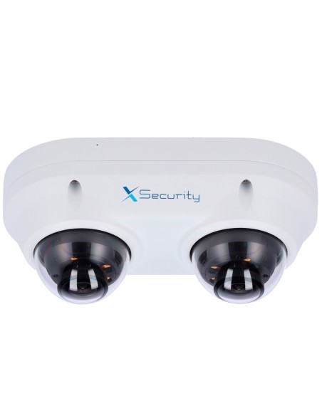 X-Security XS-IPD850A-4P-Dual X-Security IP Dome Câmera Dome - 2x 4 Megapixel (2560x1440) - 2x lente fixa 2.8mm - WDR 120dB | Du