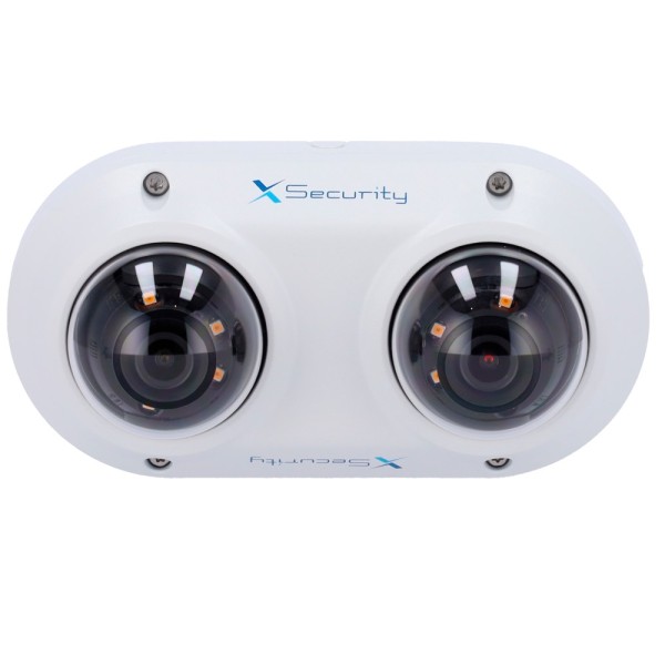 X-Security XS-IPD850A-4P-Dual X-Security IP Dome Câmera Dome - 2x 4 Megapixel (2560x1440) - 2x lente fixa 2.8mm - WDR 120dB | Du