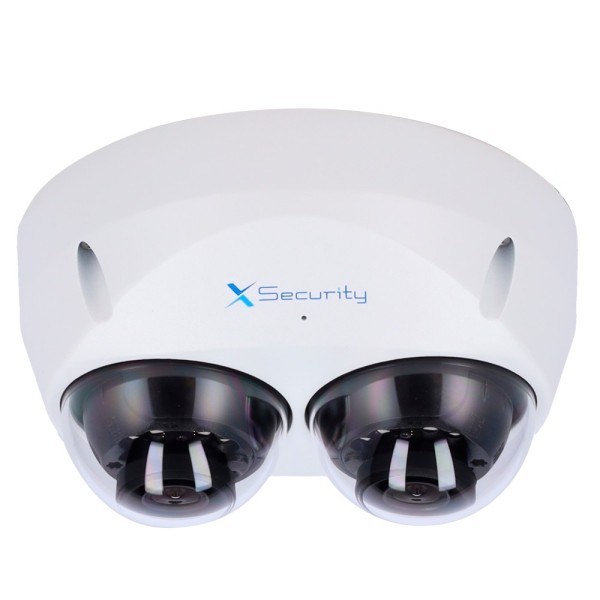 X-Security XS-IPD850A-4U-Mind X-Security IP Câmera IP Domo Dual - 2x 4 Megapixel (2560x1440) - Lente Fixa 2.8mm - WDR 120dB | Du