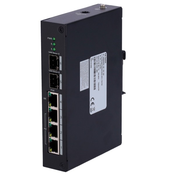 Comprar X-SECURITY XS-SW0604HIPOE-MF-120-DIN Switch PoE X-Security - 3 puertos FE + 1GE + 2  SFP GE - 60W puerto 4 / 30W puerto 