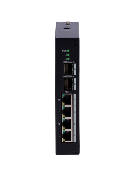 X-Security XS-SW0604PIXOE-MF-120-DIN Switch PoE X-Security - 3 portas Fe + 1GE + 2 SFP GE - porta 60W Porta 4 / 30W 1-3 / maxi