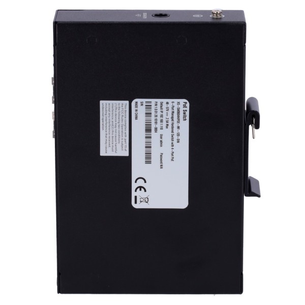 X-Security XS-SW0604PIXOE-MF-120-DIN Switch PoE X-Security - 3 portas Fe + 1GE + 2 SFP GE - porta 60W Porta 4 / 30W 1-3 / maxi