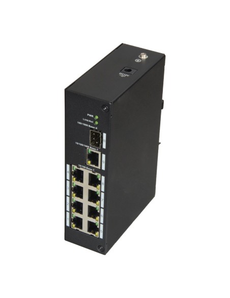 Comprar X-SECURITY XS-SW09-C-DIN X-Security - Switch Industrial - 8 puertos RJ45 + 1 Uplink GIGA + 1 SFP - Velocidad 10/100 Mbps