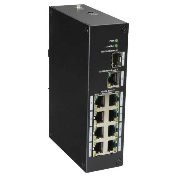 Comprar X-SECURITY XS-SW09-C-DIN X-Security - Switch Industrial - 8 puertos RJ45 + 1 Uplink GIGA + 1 SFP - Velocidad 10/100 Mbps