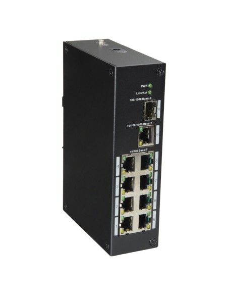 X-Security XS-SW09-C-DIN X-Security - Interruptor Industrial - 8 Portas RJ45 + 1 Uplink Giga + 1 SFP - Velocidade 10/100 Mbps - 