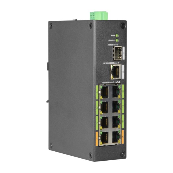 Acquistare X-SECURITY XS-SW1008EPOE-120-DIN Switch ePoE X-Security - 8 porte PoE + 1 Uplink RJ45 + 1 SFP - Velocità 10/100 Mbps