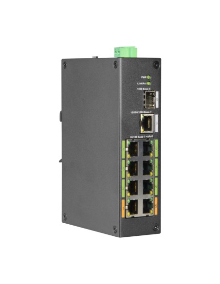 Comprar X-SECURITY XS-SW1008EPOE-120-DIN Switch ePoE X-Security - 8 puertos PoE + 1 Uplink RJ45 + 1 SFP - Velocidad 10/100 Mbps 