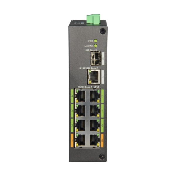 Acquistare X-SECURITY XS-SW1008EPOE-120-DIN Switch ePoE X-Security - 8 porte PoE + 1 Uplink RJ45 + 1 SFP - Velocità 10/100 Mbps