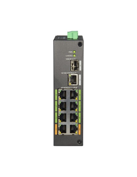 X-Security XS-SW1008EPOE-120-DIN Switch EPEE X-Security - 8 portas PoE + 1 UPLINE RJ45 + 1 SFP - Velocidade 10/100 Mbps - Potenc