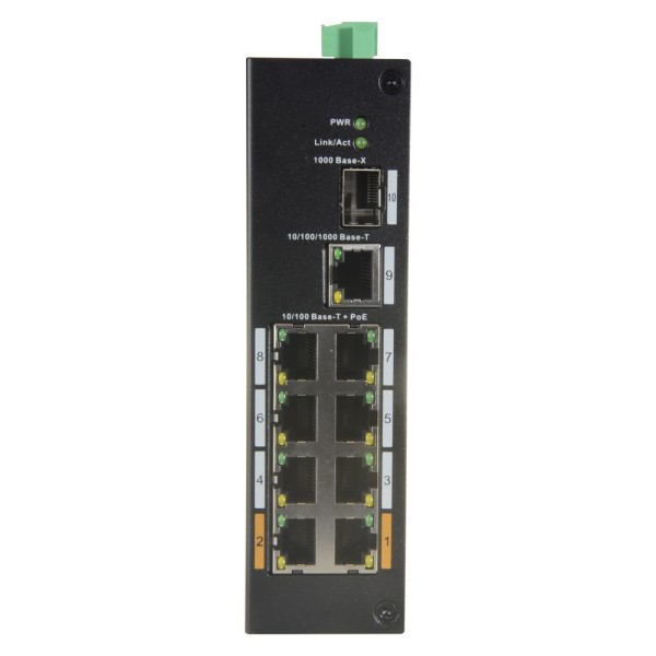 Comprar X-SECURITY XS-SW1008POE-96-DIN Switch PoE X-Security - 8 puertos PoE + 1 Uplink RJ45 - Velocidad 10/100 Mbps - Potencia 