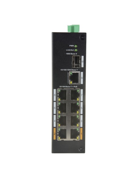 Comprar X-SECURITY XS-SW1008POE-96-DIN Switch PoE X-Security - 8 puertos PoE + 1 Uplink RJ45 - Velocidad 10/100 Mbps - Potencia 