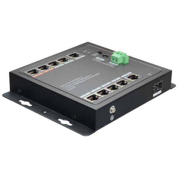 Kaufen X-SECURITY XS-SW1108HIPOE-96DIN HiPoE-Switch von X-Security – 8 Ports PoE + 2 Uplink (RJ45) + 1 Uplink (SFP) – 8x 10/100 