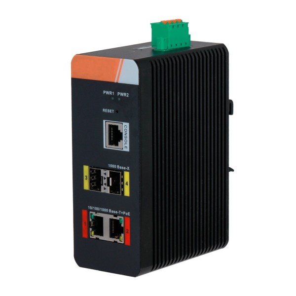 Acquistare X-SECURITY XS-SWI0402HIPOE-MGF-120-DIN Switch gestito industriale L2 X-Security - 4 porte totali (2 PoE GE / 2 uplink