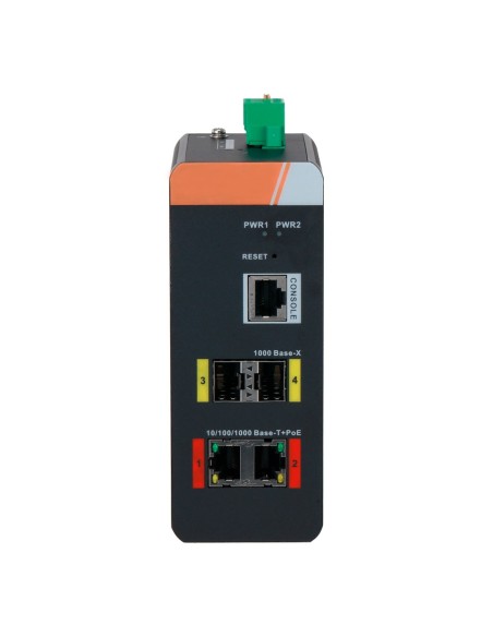 Comprar X-SECURITY XS-SWI0402HIPOE-MGF-120-DIN Switch PoE X-Security Carril DIN - 2 puertos PoE RJ45 + 2 SFP - Velocidad 10/100/