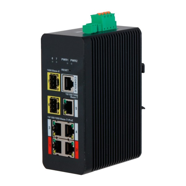 Acquistare X-SECURITY XS-SWI0704HIPOE-MGF-120-DIN Switch gestito industriale L2 X-Security - 7 porte totali (4 PoE GE / 1 GE / 2
