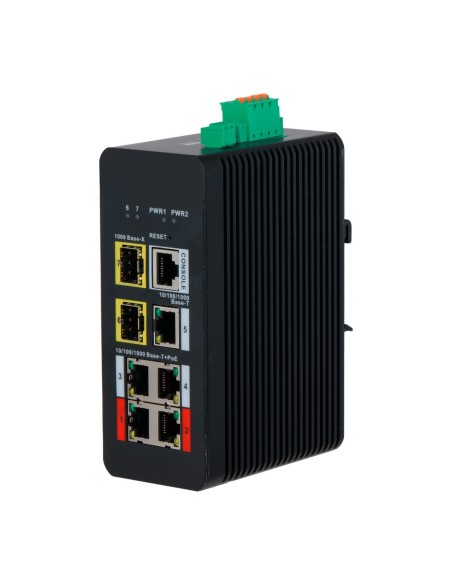 Kaufen X-SECURITY XS-SWI0704HIPOE-MGF-120-DIN X-Security Industrialer L2-Managed-Switch – 7 Ports insgesamt (4 PoE GE / 1 GE / 2