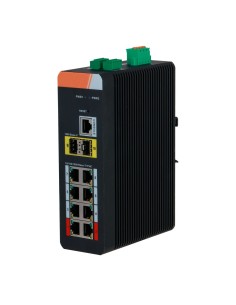 Comprar X-SECURITY XS-SWI1008HIPOE-MGF-120-DIN Switch PoE X-Security Carril DIN - 8 puertos PoE RJ45 + 2  puertos SFP - Velocida