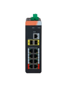X-Security XS-SWI1008MIXOE-MGF-120-DIN SHIFT POE X-Security DIN Rail - 8 portas POE RJ45 + 2 portas SFP - Velocidade 10/100 / 2