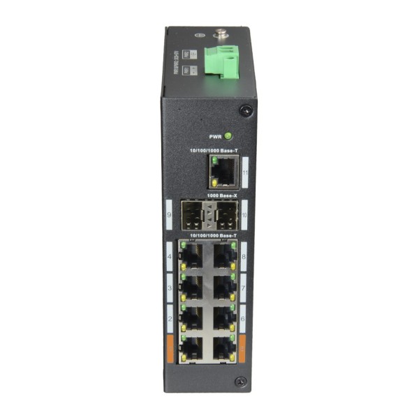 Kaufen X-SECURITY XS-SWI1108HIPOE-G120DIN Industrie-Switch X-Security – 8 RJ45-Ports + 2 SFP-Ports + 1 RJ45-Port – Geschw.
