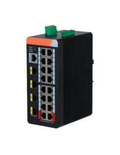 Comprar X-SECURITY XS-SWI2016HIPOE-MGF-240-DIN Switch PoE X-Security Carril DIN - 16 puertos PoE RJ45 + 4 puertos SFP - Velocida