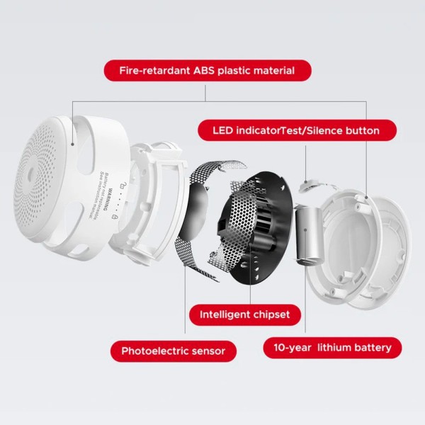 Acquista X-SENSE XS01-3PACK Confezione da 3 mini rilevatori di fumo автономi X-Sense - Durata della batteria 10 anni (non sostit