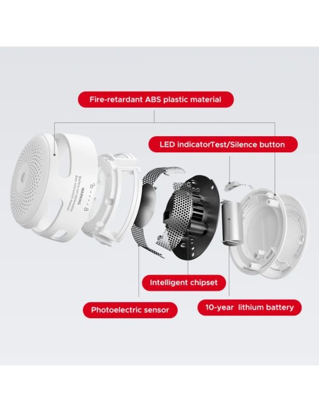 Acquista X-SENSE XS01-3PACK Confezione da 3 mini rilevatori di fumo автономi X-Sense - Durata della batteria 10 anni (non sostit