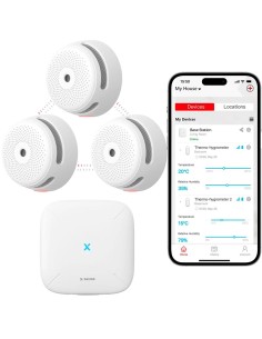 X-Sense XS01-M Mini Detector de fumaça autônomo X-Sense - Conexão com o SBS50 Hub para App Communication - permite que você cone 2