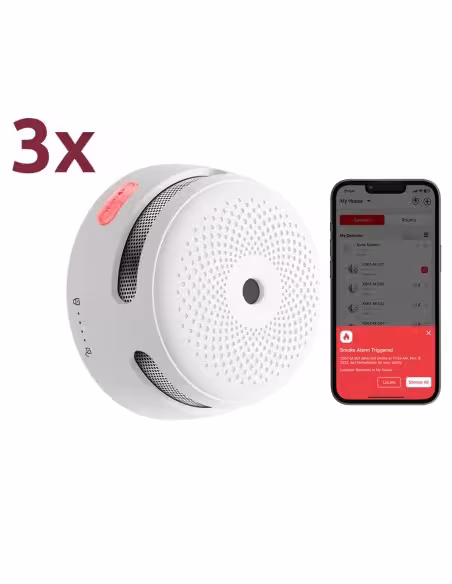Kaufen X-SENSE XS01-M-3PACK 3er-Pack Mini-Rauchmelder (autonom) von X-Sense – Verbindung mit HUB SBS50 für App-Kommunikation