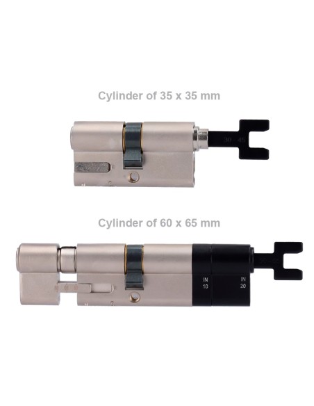 Kaufen YALE YALE-CYLINDER-ADJ Doppelzylinder mit verstellbarer Kupplung – Anti-Bumping, gegen Dietrich und Bohren – geeignet für