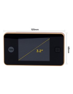 Yale Yale-Doorviewer500-Gold Golden Cottage - Camera 0.3 MPX | View Angle 105º - Tela TFT LCD 3.2 & OTE - Portas com  2