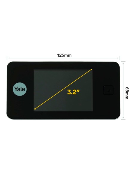 Comprar YALE YALE-DOORVIEWER500-SILVER Mirilla digital - Cámara 0.3 Mpx | Ángulo de visión 105º - Pantalla LCD TFT 3.2" - P