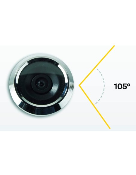 Comprar YALE YALE-DOORVIEWER500-SILVER Mirilla digital - Cámara 0.3 Mpx | Ángulo de visión 105º - Pantalla LCD TFT 3.2" - P