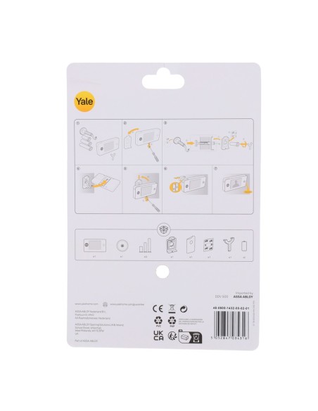 Yale Yale-Doorviewer500-Silver Cottage Digital - Camera 0.3 MPX | View Angle 105º - Tela LCD TFT 3.2 & OT - Portas CO