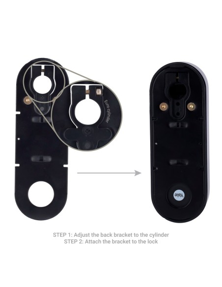 Kaufen YALE YALE-LINUS-L2-B intelligentes Drehknaufschloss mit BLE und WLAN – Von außen unsichtbar – Installation ohne Manipulat