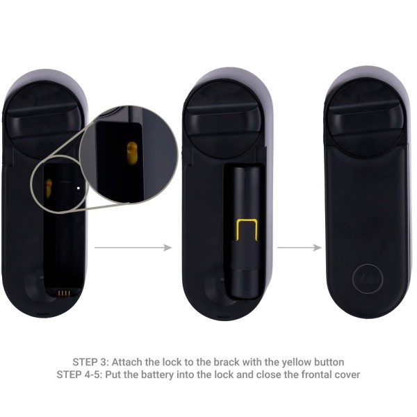 Yale yale-linus-l2-b lock giralleves inteligente e wifi - invisível a partir do exterior - instalação sem manuseio de PU