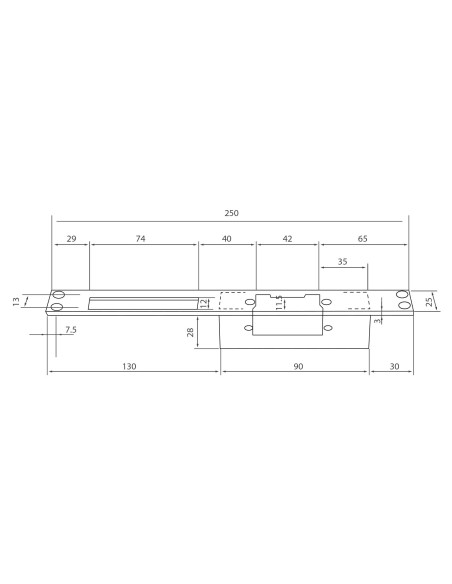 Comprar OEM YS-132NC Abrepuertas eléctrico - Instalación con gran corte del marco - Pestillo no regulable - NC Fail Safe/Inverti