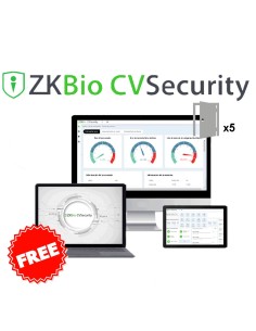 Zkteco Zk-Biocv-5-5App-promo Licença de Licença Controle de Acesso - Módulo de Base de Controle de Acesso - 5 Portas - Usuários,