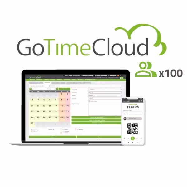 Acquista ZKTECO ZK-GOTIMECLOUD-100 Licenza cloud per il controllo presenze - 100 utenti / 100 APP incluse - Timbrature da remoto