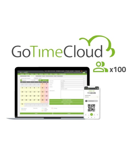 Comprar ZKTECO ZK-GOTIMECLOUD-100 Licencia nube control de presencia - 100 usuarios / 100 APPs incluidas - Fichajes remotos con 
