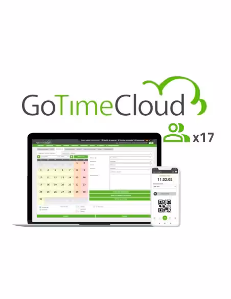 Acheter ZKTECO ZK-GOTIMECLOUD-17 Licence cloud de contrôle de présence – 17 utilisateurs / 17 applications incluses – Pointages 