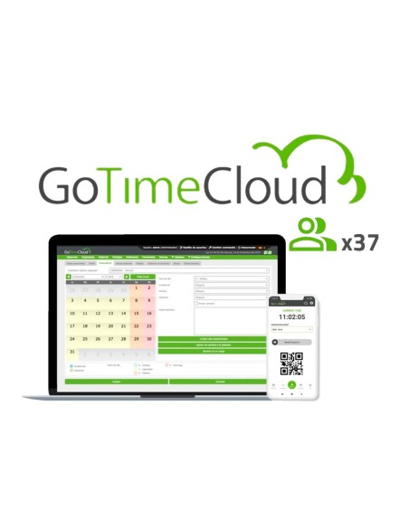 Comprar ZKTECO ZK-GOTIMECLOUD-37 Licencia nube control de presencia - 37 usuarios / 37 APPs incluidas - Fichajes remotos con loc