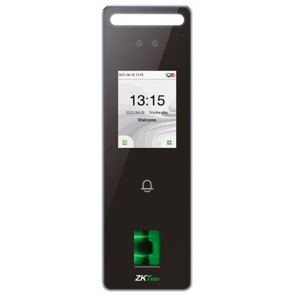 Acheter ZKTECO ZK-SPEEDFACE-V3L-FP-W Contrôle d’accès et de présence IP65 - Reconnaissance faciale, empreinte digitale, carte EM