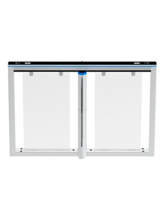 Acquistare ZKTECO ZK-TS-COMET-S1200-600 tornello di accesso bidirezionale doppio - cancelletto con barriera acrilica pieghevole  2