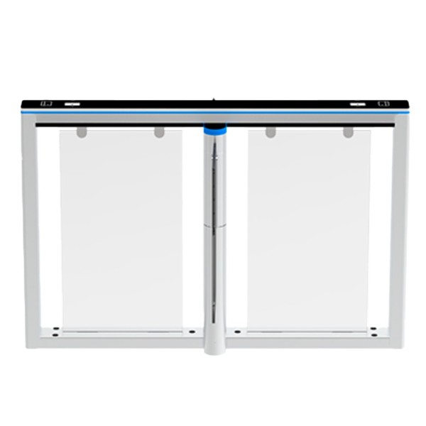 Comprar ZKTECO ZK-TS-COMET-S1200-900 Torno de acceso bidireccional doble - Portillo con barrera acrílica plegable - Tiempos, ala