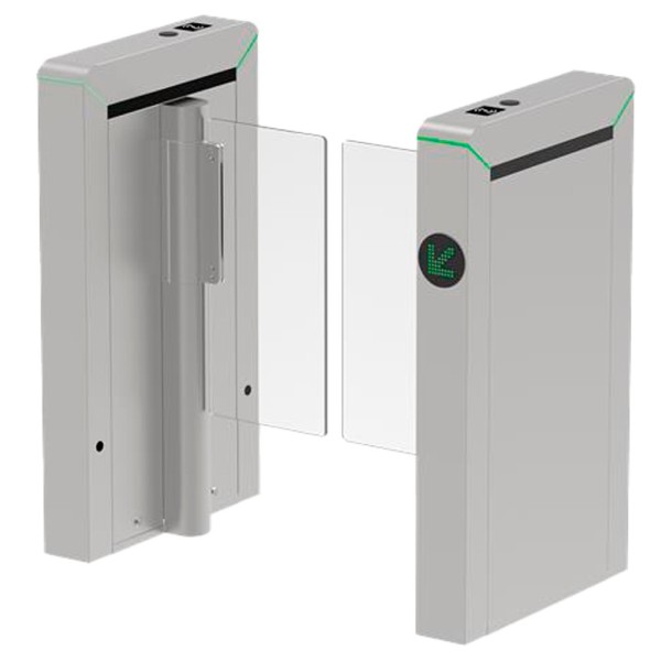 Zkteco Zk-Ts-Mars-S100-SS-900 Acesso Bidirecional Torno - Portillo Compacto com Barreira acrílica dobrável - Times, Alarmes