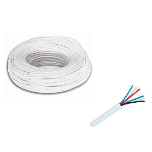 Acheter BYSECUR BYSECUR-23 Bobine de 100 m de câble d’alarme à 8 fils (6 x 0,22 + 2 x 0,75)